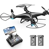 Holy Stone HS110D FPV RC Drone with 1080P HD Camera Live Video 120°Wide-Angle WiFi Quadcopter with Gravity Sensor, Voice & Gesture Control, Altitude Hold, Headless Mode, 3D Flip RTF 2 Batteries