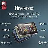 Amazon Fire HD 10 tablet, 10.1', 1080p Full HD, 32 GB, latest model (2021 release), Black