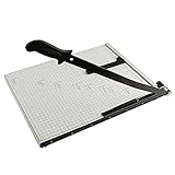 Paper Cutter B3 Stack Paper Trimmer Guillotine 21” Cutting Length with Guard Rail Safety Blade Lock ZEQUAN, 10-Sheet Capacity, Guillotine Paper Slicer Cutter for Office Home School