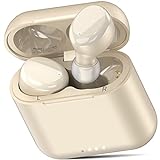 TOZO T6 True Wireless Earbuds Bluetooth 5.3 Headphones Touch Control with Wireless Charging Case IPX8 Waterproof Stereo Earphones in-Ear Built-in Mic Headset Premium Deep Bass Champagne