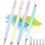 Stylus Pens for Touch Screens (4 Pcs), High Precision Disc Stylus with Magnetic Cap, 2-in-1 Stylus Pen Compatible with iPhone, iPad Pro, Mini, Air and Samsung Tablets