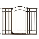 Summer Multi-Use Decorative Extra Tall Walk-Thru Baby Gate, Metal, Bronze Finish - 36” Tall, Fits Openings up to 28.5” to 48” Wide, Baby and Pet Gate for Doorways and Stairways