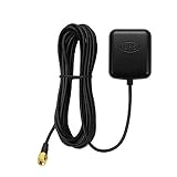 CORONIR Vehicle Waterproof Active GPS Antenna with SMA Male Connector 28dB Gain, 3-5VDC Magnetic GPS Antenna