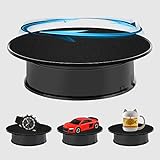 Inovat Upgrade 8' Ultra-Quiet Motorized Rotating Display Stand for Video Photography Products Display, 360 Degree Black Velvet Rotating Turntable for Jewelry 3D Models (Battery Operated, 10LB Load)