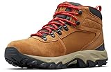 Columbia Men's Newton Ridge Plus II Suede Waterproof Boot, Breathable with High-Traction Grip,elk/Mountain red,10.5