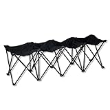 Trademark Innovations Portable Folding Sports Seater Bench - Sideline Collapsible Bench - 4 or 6 Seats