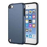 KELIFANG Case Compatible with iPod Touch 7, 6 and 5, Ultra Slim Full Body Protective Case with Dual Layer Shockproof TPU Bumper Hard Back Cover Compatible with 7th/6th/5th Generation, Sapphire Blue