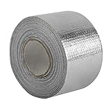 AuInn Self-Adhesive Heat Reflective Heat Resistant High Temperature Tape Fiberglass Heat Shielding Foil Tape (1.5 Inch × 14.76FT)