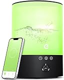 Esemoil Cool Mist Humidifiers for Bedroom Large Room, 2.5L Smart WiFi Baby Air Humidifier with Top-Fill & 28dB Quiet, 24H Ultrasonic Diffuser for Plants, 8 Color Light, Voice Control, Works with Alexa
