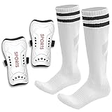 AIMISICAR Soccer Shin Guards Toddler Kids Youth, Shin Pads and Long Soccer Socks for 3-15 Years Old Boys and Girls for Football Games, Lightweight and Breathable Soccer Equipment, 1 Pack