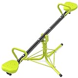 Iyoyo Teeter Totter Seesaw for Kids Outdoor for Ages 4-8 Toddler Seesaw Sit and Spin Teeter Totter Outside Outdoor Toys Swiveling 360 Degrees Rotating for Children Age 3 4 5 6 7 8 (Light Green)