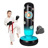 Punching Bag for Kids, 65' Inflatable Punching Bag with Gloves, Bounce Back Freestanding Boxing Bag for Practicing Karate, Taekwondo, MMA