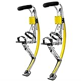 Adult Kangaroo Shoes Jumping Stilts Men Women for Flips, Tricks, Exercise, Fitness, Cardio,Bouncing Shoes,Yellow,70~90Kg