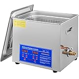 VEVOR Professional Ultrasonic Cleaner 10L/2.5 Gal, Easy to Use with Digital Timer & Heater, Stainless Steel Industrial Machine for Jewelry Dentures Small Parts, 110V, FCC/CE/RoHS Certified