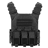 GLORYFIRE Tactical Vest Quick Release Lightweight Airsoft Vest Adjustable Breathable Military Vest for CS/Hunting/Training