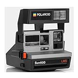 Polaroid 600 Sun600 LMS Built-in Flash Instant Film Camera with Strap for Instant Photography (Silver and Black)