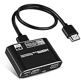 avedio links 4K@60Hz HDMI 2.0b Audio Extractor with 7.1CH Atoms, HDMI to HDMI + HDMI 7.1CH + Optical Toslink SPDIF + 3.5mm Audio, HDMI Audio Embedder Converter Adapter for PS5, Xbox, Fire Stick