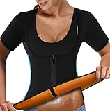 NonEcho Women Sauna Body Shaper Sweat Suit Sleeve Spa Cami Hot Neoprene Slimming Workout Vest Waist Trainer Top