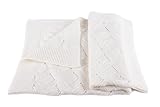 Unisex Luxury 100% Cashmere Baby Blanket - 'White' - Hand Made in Scotland by Love Cashmere - RRP $300