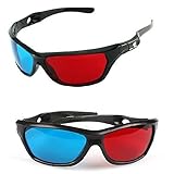 La Tartelette Red/Cyan Anaglyph Simple Style 3d Glasses 3d Movie Game-extra Upgrade Style (2 Pairs)