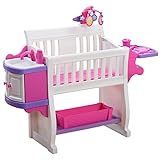 American Plastic Toys Kids’ My Very Own Nursery Baby Doll Playset, Furniture, Crib, Feeding Station, Learn to Nurture and Care, Durable and BPA-Free Plastic, for Children Ages 2+,Pink
