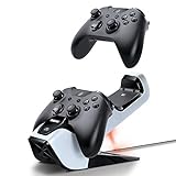 Bionik Power Stand Xbox Controller Charger Station: Store and Fast Charge 2 Wireless Xbox One/S/Elite Controllers, Power Adapter and 2 Battery Packs Included, Back Lit Status Indicators