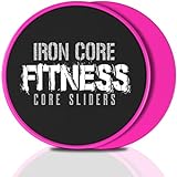 Iron Core Fitness Sliders Workout Sliders Disc for Carpet- Ab Sliding Discs for Push Ups. Exercise Equipment Sliders Set. Floor Slides.