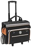 Klein Tools 55452RTB Tool Bag, Water Resistant Tool Storage Organizer Rolls on Rugged 6-Inch Wheels, 24 Pockets, Load Tested to 200-Pound