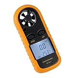 Amgaze Anemometer Handheld, Digital LCD Backlight Wind Speed Meter Gauge, Light Weight Air Flow Velocity Measurement Thermometer for Meteorology, Windsurfing, Kite Flying, Sailboats, Surfing,Fishing