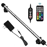 iKefe 15 Inch Timer Color Fish Tank LED Submersible Aquarium Light with Remote/Small Colored Aquarium LED Tank Lights Fixture for Underwater Decorations, Saltwater Freshwater Glow Light for Aquarium