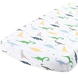 Cuddly Cubs Dinosaur Changing Pad Cover – Snuggly Soft Plush Cotton Changing Table Cover for Boy, Girl – Fits Perfectly on Summer Infant and Other 16 x 32' Baby Changing Table Pads