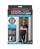 Magic Mesh Deluxe- Black- Hands Free Magnetic Screen Door, Mesh Curtain Keeps Bugs Out, Frame Hook & Loop, Hands Free, Pet & Kid Friendly- Fits Doors up to 39 x 83 Inches