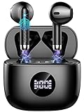 Wireless Earbuds, Bluetooth 5.3 Ear Buds LED Power Display Headphones Bass Stereo, Earbuds in-Ear Noise Cancelling Mic, 40H Playback Mini Case IP7 Waterproof Sports Earphones for Android iOS
