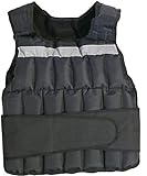 GoFit Padded Adjustable Weighted Vest - Resistance Training,Black,20 pounds