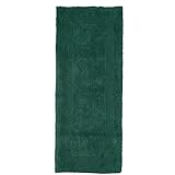 Bedford Home Cotton Bath Mat- Plush 100 Percent Cotton 24x60 Long Bathroom Runner- Reversible, Soft, Absorbent, and Machine Washable Rug (Green), (490410QYP)