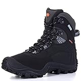 Manfen Women's Hiking Boots Lightweight Waterproof Hunting Boots, Ankle Support, High-Traction Grip Black, 10.5
