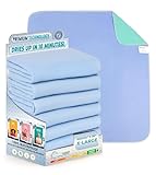 SIMPLI-MAGIC Washable Underpads, 34'x36' (Pack of 6) - Heavy Absorbency Reusable Bedwetting Incontinence Pads for Kids,Adults,Elderly,and Pets - Waterproof Protective Pad for Bed,Couch,Sofa,Floor