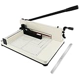 Heavy Duty Paper Cutter, 12' Guillotine Paper Cutter, Cortadora de Papel 400 Sheets Paper Trimmer with Double Safety Protection&Durable HSS Blade for Cutting Paper, Leather, PVC,Non-Woven Fabrics