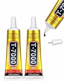 ALECPEA Upgrade T-7000 Black Adhesive Glue - 2PCS 15ml | High-Performance Waterproof Adhesive for Precision Repairs, Perfect for Phone, Electronics, Jewelry, and Crafts