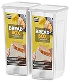 Utopia Kitchen - Bread Box for Kitchen Countertops - Bread Holder Or Bread Container - Pack Of 2 Bread Storage Container With Airtight Lid - Multi-Purpose Bread Keeper