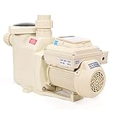 XtremepowerUS 1.5HP Variable Speed Swimming Pool Pump High-Flo Inground 230 Volt, Energy Star Certified W/ 1.5/2' Fitting