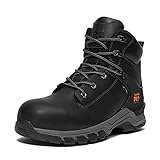 Timberland PRO Men's Hypercharge 6 Inch Composite Safety Toe Waterproof Industrial Work Boot, black full grain leather, 10.5