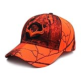 KOEP Deer Hunting Camouflage Hats Adjustable Fishing Baseball Cap (Orange CAMO)