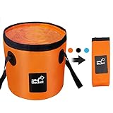 Collapsible Bucket, Esthesia 5 Gallon Bucket Multifunctional Portable Collapsible Wash Basin Folding Bucket Water Container Fishing Bucket for Travelling Camping Hiking Fishing Gardening