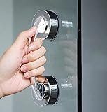 KAFENDA Glass Door and Window Handles, Bathroom Sliding Doors, cabinets, wardrobes, Suction Cups, Non-Marking Handles, Non-Porous Absorption Handles, Shower Grab Bars