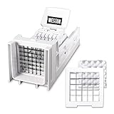 Weston French Fry Cutter Machine and Veggie Dicer with 2 Stainless Steel Cutting Blades, White (36-3301-W)