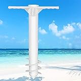 OCOOPA Beach Umbrella Sand Anchor Stand Holder with 5-Spiral Screw, One Size Fits All Beach Umbrella for Sand Heavy Duty Wind