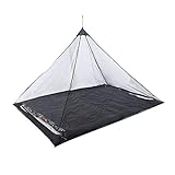 DENPETEC Mosquito Net for Camping Bed Compact and Lightweight with Carry Bag, for Camping, Bedding, Patio