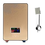 Jacksking Hot Water Heater, Bathroom 220V 6500W Tankless Instant Electric Shower Constant Temperature Boiler Wall-Mounted Heater with Shower Head