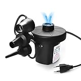 SKAILING Air Pump for Inflatable,2-in-1 Quick-Fill Portable Electric Air Mattress Pump with 3 Nozzles,4kPa,Fast Inflator/Deflator for Pool Floats,Snow Tubes,Air Beds,Inflatable Toys,AC 110V-220V